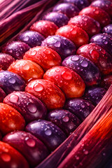 red and green corn beans