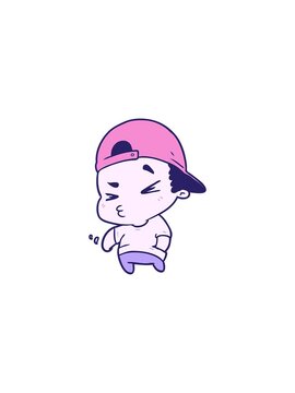 flashy sales animation of cartoon cool kid