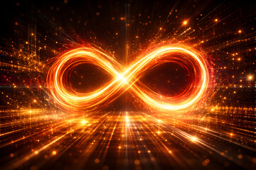 fractal burst arrangement of infinity and fire in representing love 