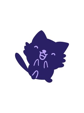 starburst effect animation of cute cat