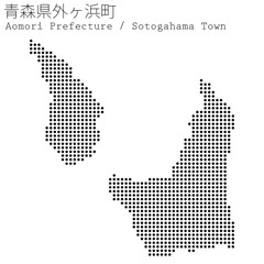 イラスト素材：日本地図　青森県外ヶ浜町ベクターイラストマップ