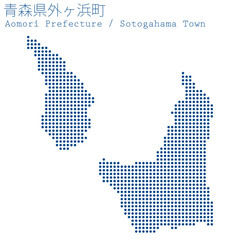 イラスト素材：日本地図　青森県外ヶ浜町ベクターイラストマップ