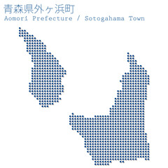 イラスト素材：日本地図　青森県外ヶ浜町ベクターイラストマップ