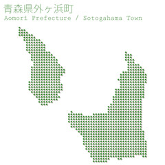 イラスト素材：日本地図　青森県外ヶ浜町ベクターイラストマップ