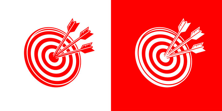 Creative target logo design illustration. Inspiration vector symbol circular bullseye with archery design template