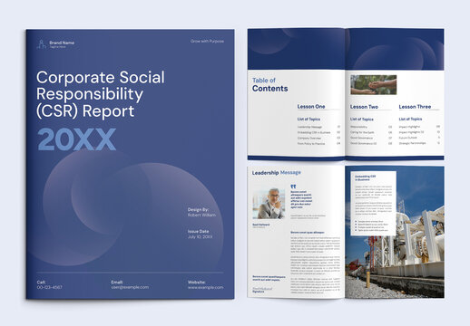 Corporate Whitepaper Template for Company Social Responsibility Reports