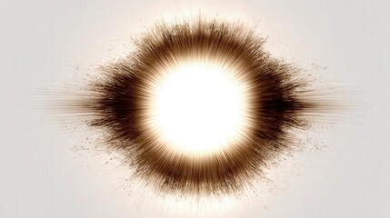 abstract light burst forming circular symmetry isolated on white background