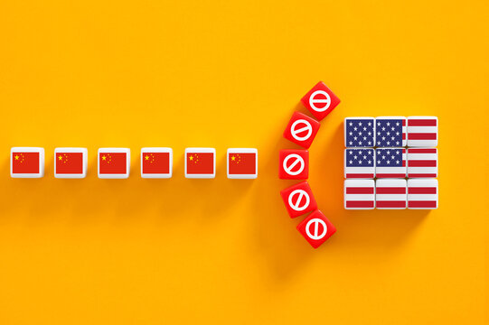 USA China trade war causing economic sanctions blockade
