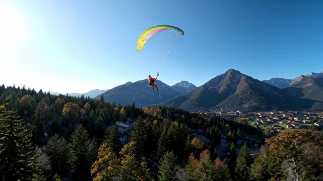 Paragliders Aerial Flight Nature High Altitude Paragliding