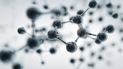 abstract molecular structure science concept isolated on white background