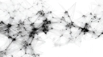 abstract neural network visualization isolated on white background