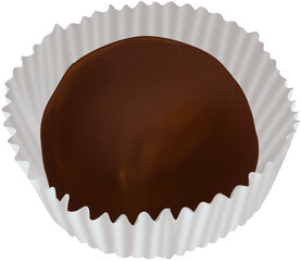 chocolate cake isolated on white