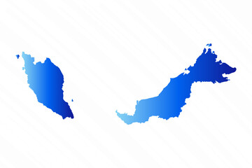 Fototapeta premium Gradient Simple Malaysia Map Background