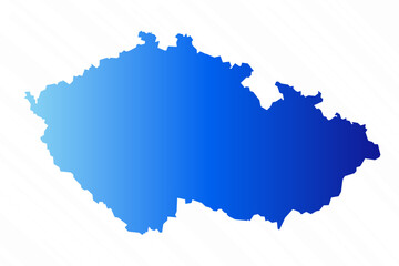 Fototapeta premium Gradient Simple Czech Republic Map Background