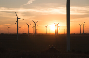 Obraz premium wind farm in Germany with agriculture