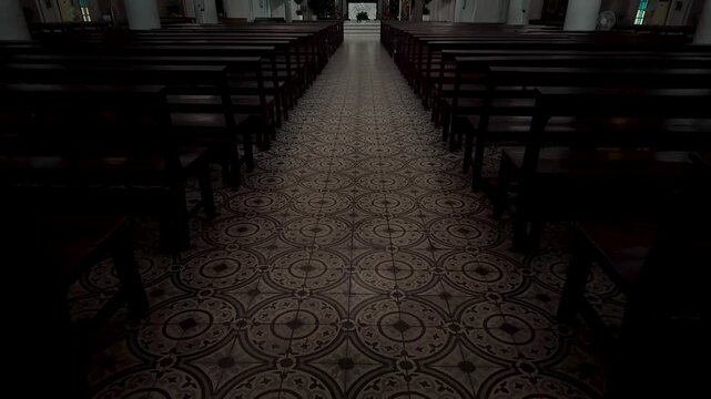 Cua Bac Church in Hanoi, a remarkable architectural landmark and historic monument, filmed in Hanoi on January 4, 2026.