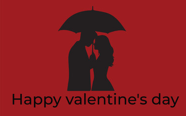 Loving couple embrace in a magical starry atmosphere with glowing particles, vector illustration