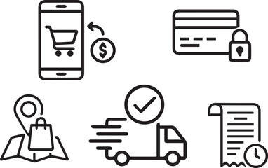 Restaurant Food and Beverage Icon Set