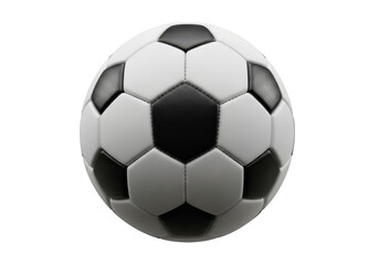 Fototapeta premium High-quality soccer ball with classic black and white panels, perfect for sports designs isolated on transparent background