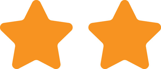golden star two icon set vector illustration style 