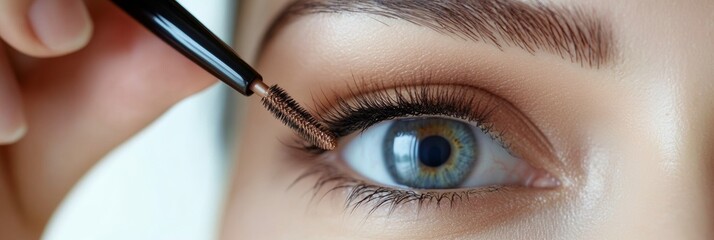 Eyeshadow application close-up