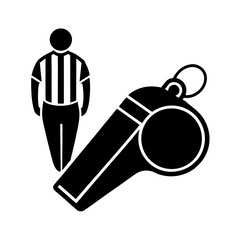 sports whistle referee simple design vector art