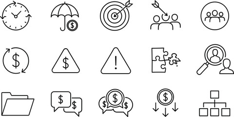 E-commerce and logistics icon set featuring online shopping cart delivery truck package tracking and secure digital payment methods.