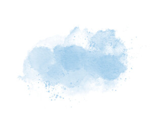Blush blue watercolor stains Paint stroke hand drawn for illustration design, invitation and birthday .Abstract watercolor background. © Noodear