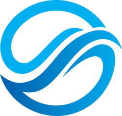  water wave ocean splash vector logo on vector illustration of a wave