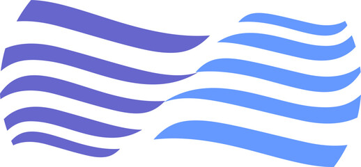  wave simple business company logo on blue background