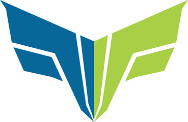 abstract wing eagle simple vector logo vector illustration