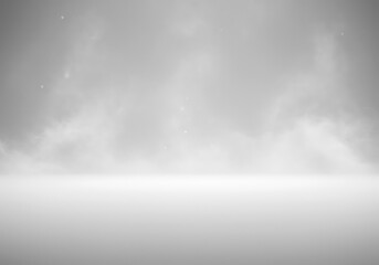 Obraz premium Gentle, misty, white gradient background fading into an empty, delicate, weightless, and spacious celestial dreamscape ,calm ,dreamy ,space