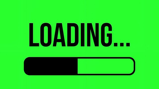 Loading animation on green screen 