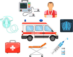 medical emergency ambulance concept