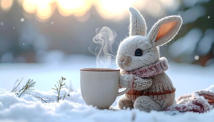 rabbit in the snow