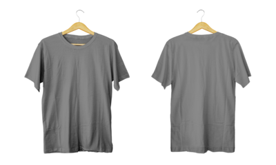 T-shirt mockup with hanger grey