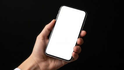 Hand Holding Smartphone with Blank Screen 22.