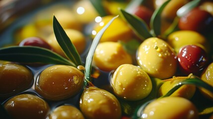 A bounty of fresh olives at harvest time.