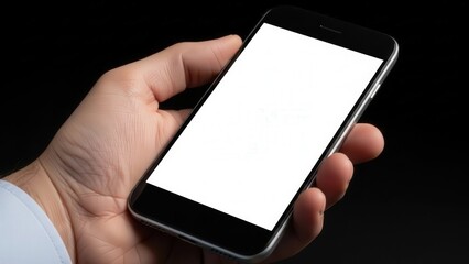 Hand Holding Smartphone with Page Page Page Page Bl screen Page.