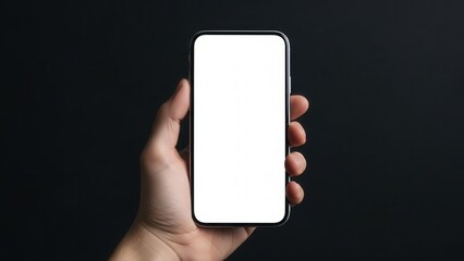 Hand Page Page Holding Smartphone Device.