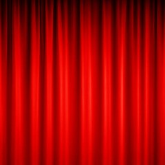Red curtain background for theater or stage performance