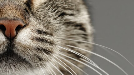 Close-up of a cat's face highlighting its soft features and expressive eyes capturing the essence of feline beauty