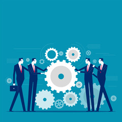 Teamwork. Business team with hand coordination