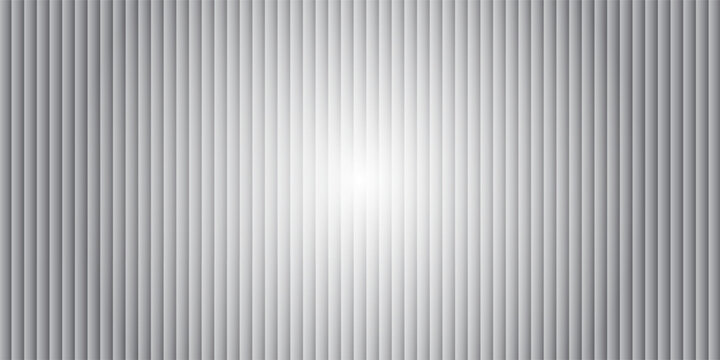 Transparent corrugated plastic ribbed glass background with abstract line patterns. 3D gradient light effects for retail windows or architectural panels. Vintage chrome reflections or polycarbonate.