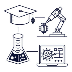 Obraz premium Education, innovation, and technology