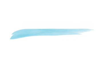 Blue watercolor brush stroke creating an abstract texture element, hand painted horizontal design with transparent background