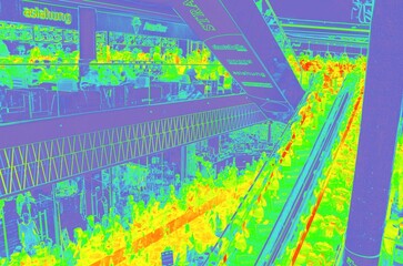 Infrared thermal urban crowd movement analytics in a shopping mall