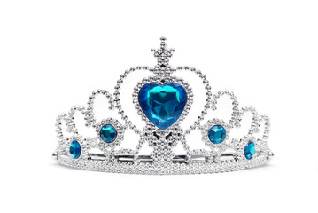 Luxurious tiara crown with sapphire diamonds