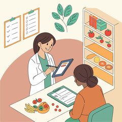 A nutritionist providing guidance on healthy eating and meal preparation