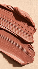 Visual tactility with sculpted surface in warm beige tones and visible gesture with depth, refined abstract background with subtle highlights created for wellness branding and premium cosmetics design